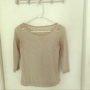 3/4 sleeve lace back shirt